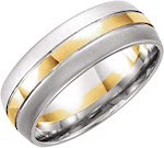 Two-Tone Mens Wedding Bands