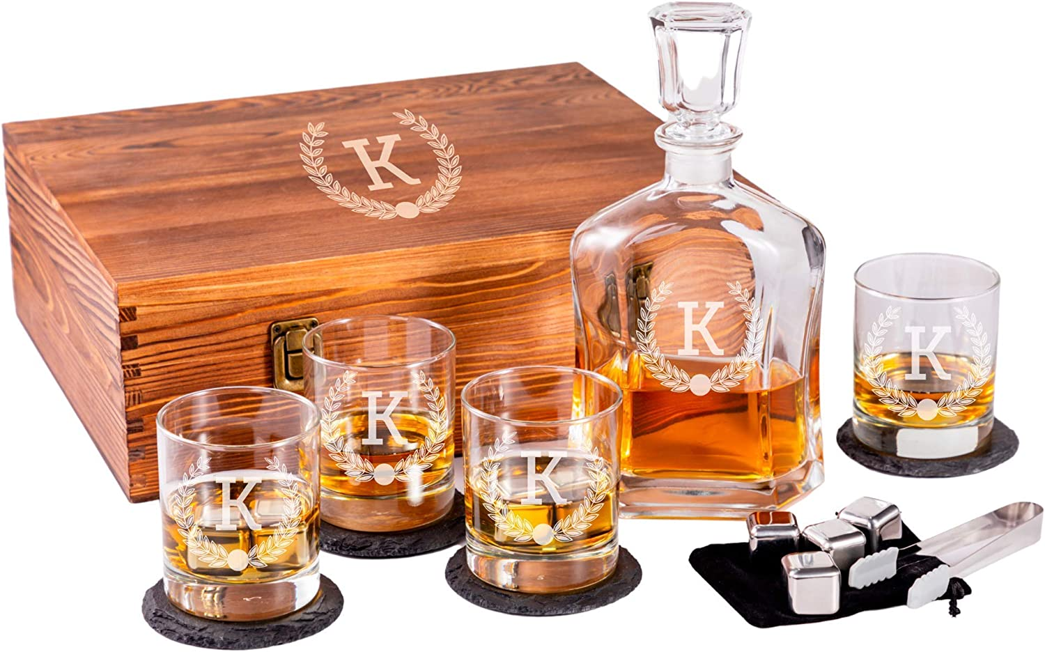 Personalized Whiskey Decanter Set for Men