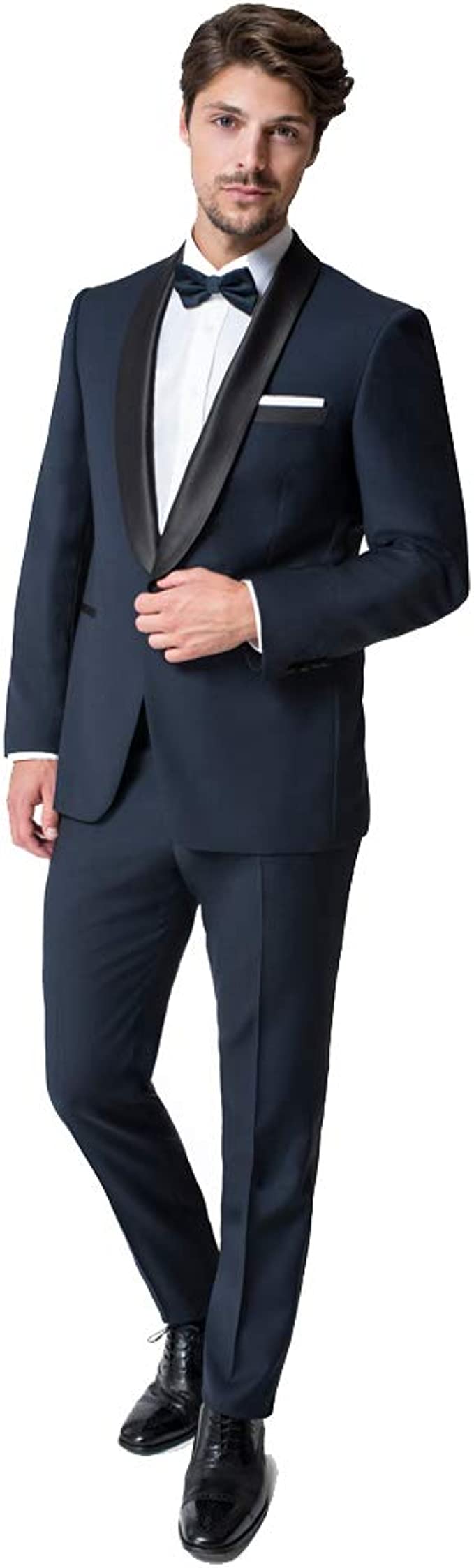 Paul Betenly Slim Fit Men's Davis Navy Shawl Tuxedo