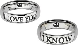 Star Wars I Love You/I know Matching Rings - The Doomed Groom - The Doomed Groom Star Wars I Love You/I know Matching Rings