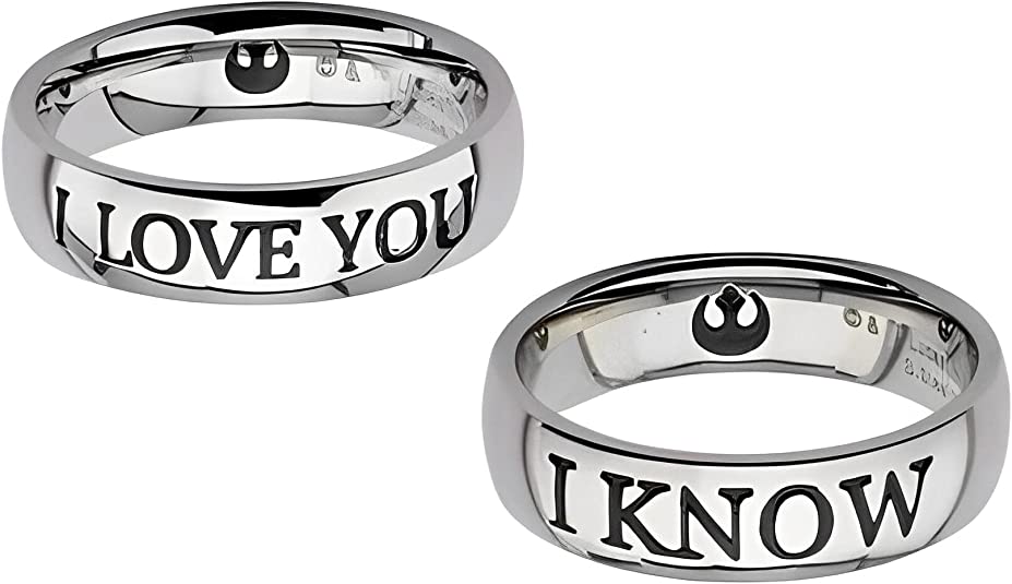 Star Wars I Love You/I know Matching Rings