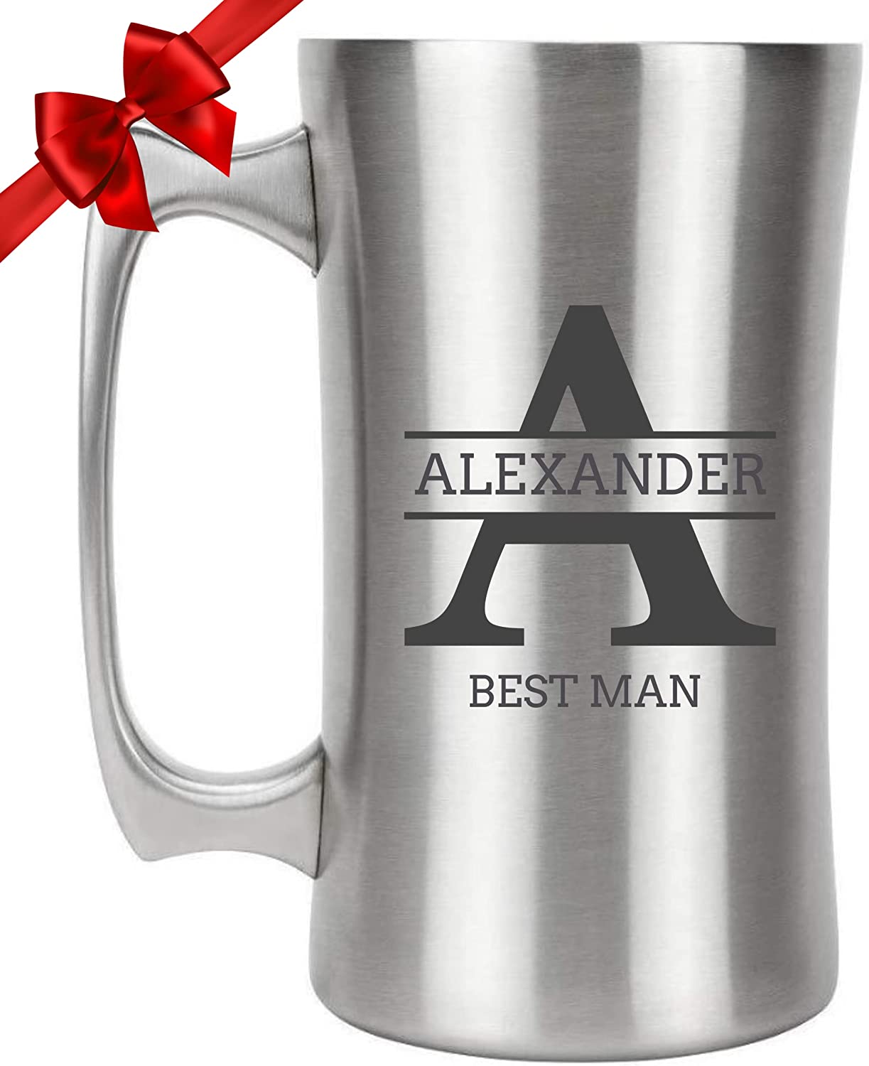 Custom Engraved Stainless Steel Stein for Groomsmen