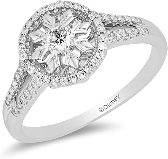 Zales Outlet Enchanted Disney Wish 1 CT. T.W. Oval Diamond Frame Engagement  Ring in 14K White Gold (I/I1) | CoolSprings Galleria