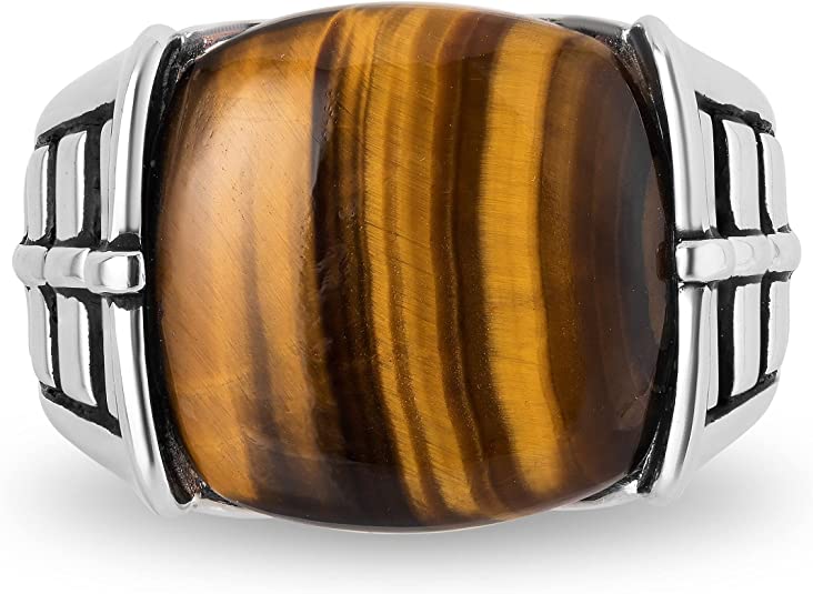 Star Wars™ Fine Jewelry The Wookiee Men's Ring Tiger Eye Gemstone Silver