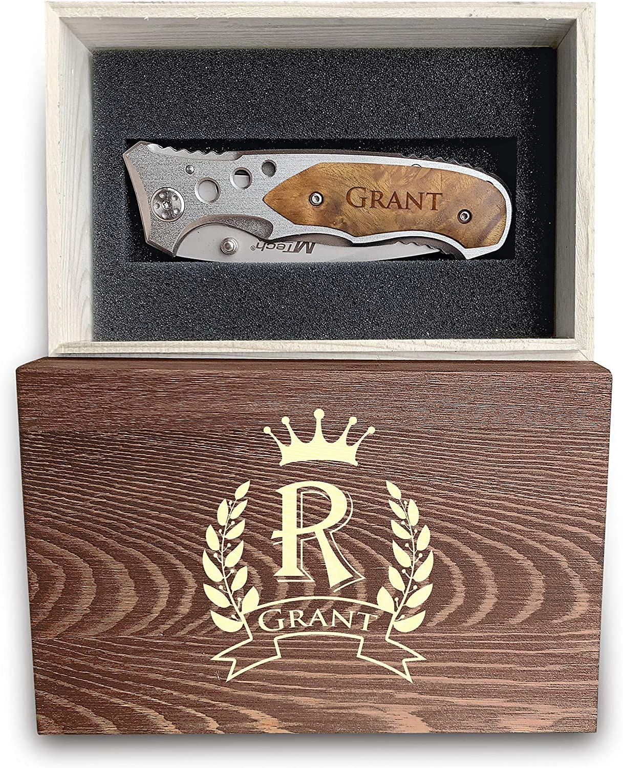 Personalized Knife With Engraved Box For Groomsmen