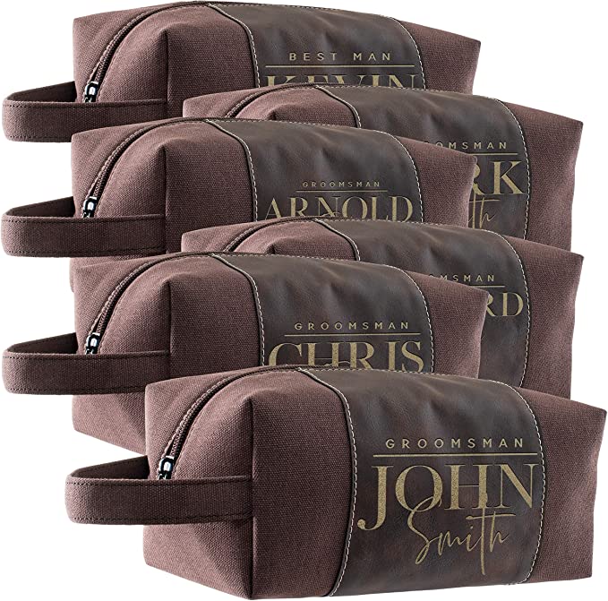 Personalized Groomsmen Gifts, Custom Men Toiletry Bags