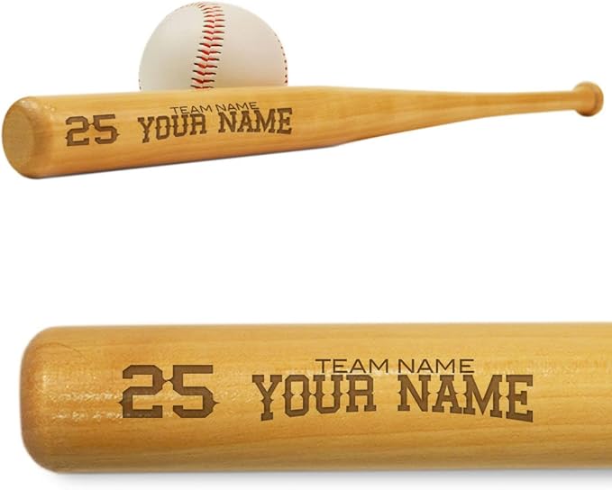 Personalized Team and Player Name Mini Baseball Bat