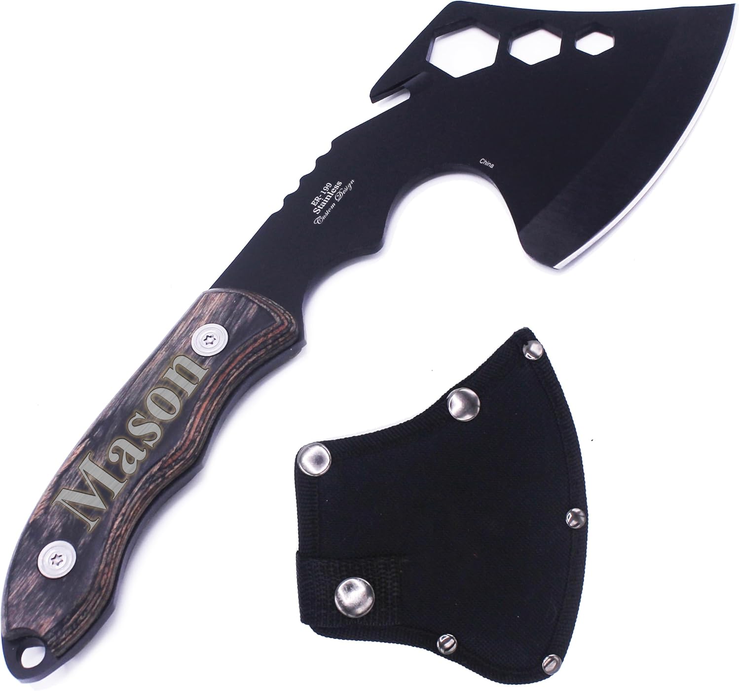 Personalized Groomsmen Hatchets w/ Sheath