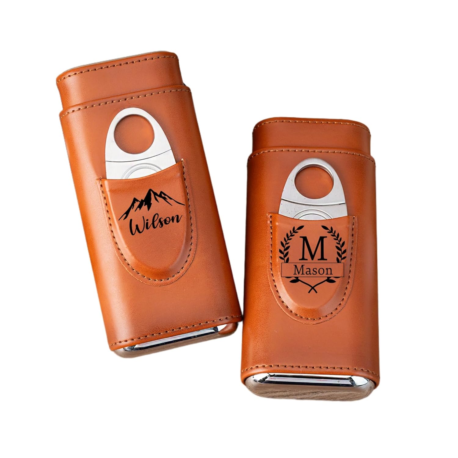 Jeclist Custom Leather Cigar Case for Men