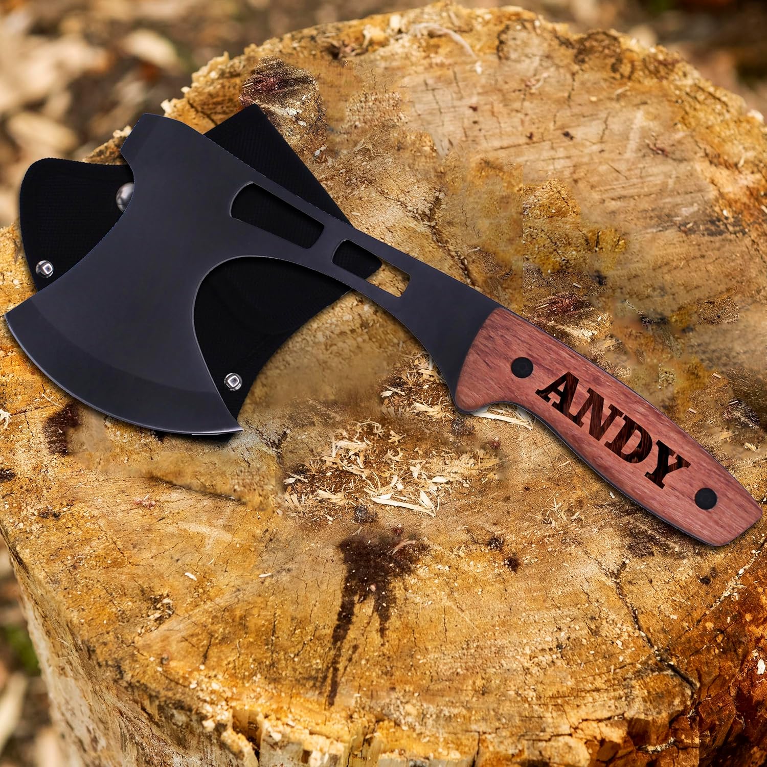 Personalized Engraved Wood Hand Axe