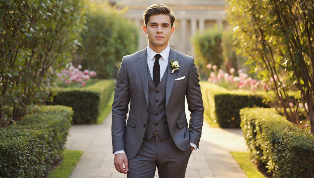 Grey_Suit - The Doomed Groom Grey Groom Suit