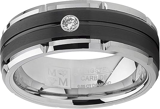 Diamond Tungsten Rings