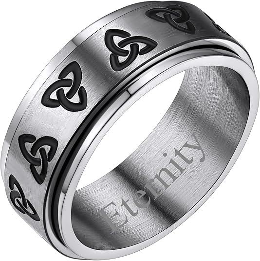 FindChic Stainless Steel Spinner Band Rings for Men